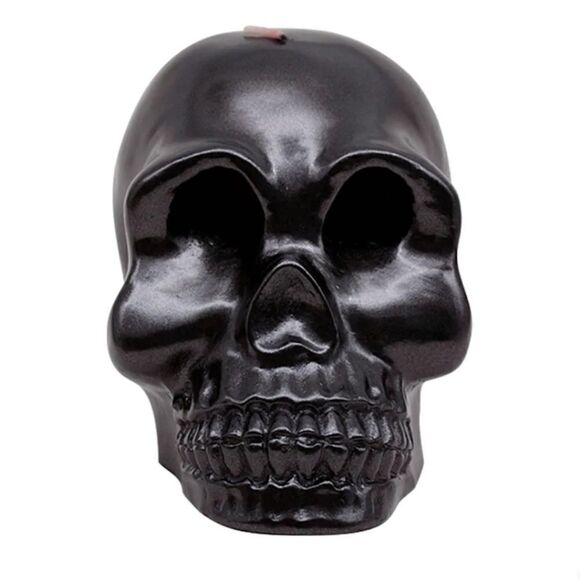 Nwt Unscented Halloween Bleeding Skull Figural Candle, 4.5 inches, Black - Picture 1 of 5